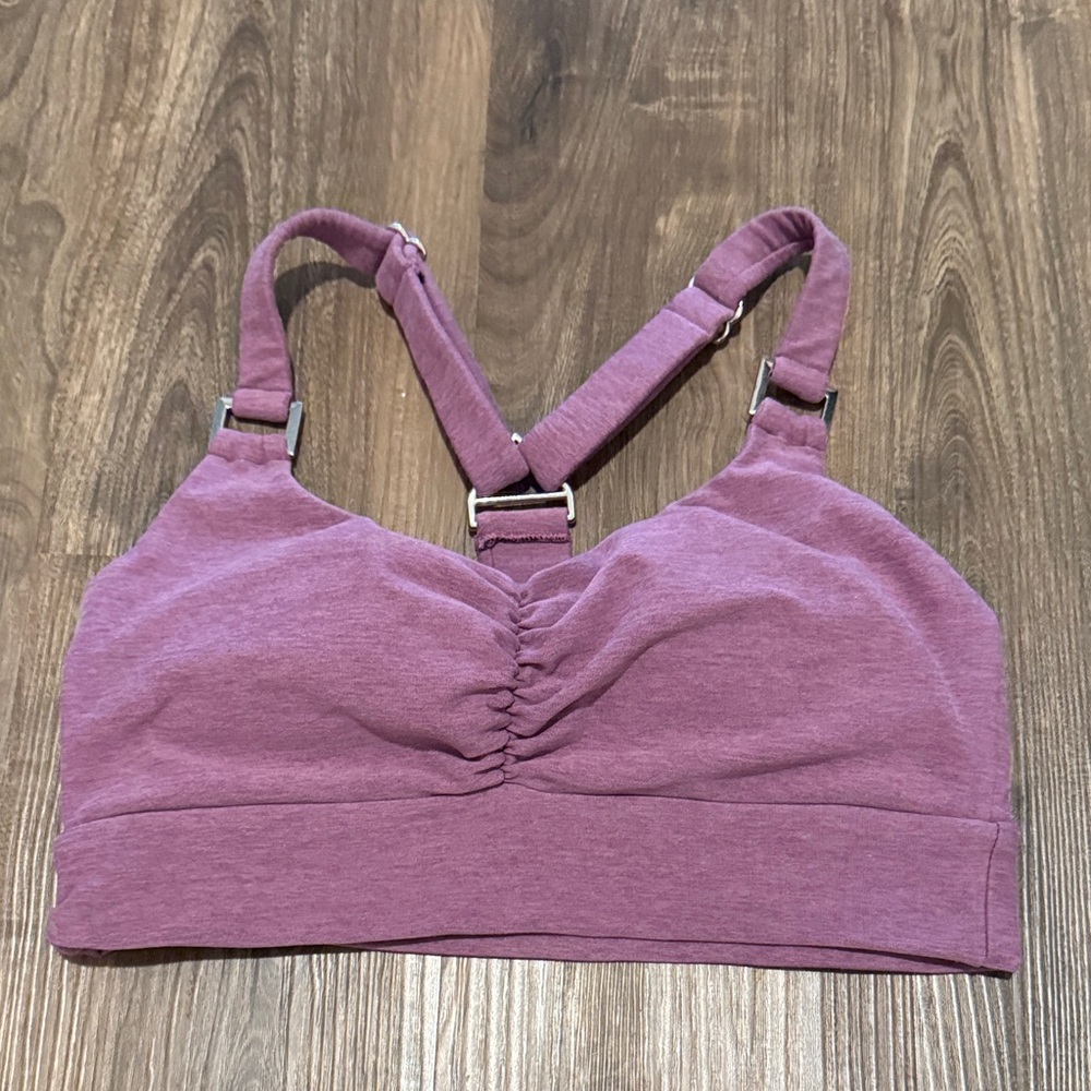 Bombshell Sportswear Mauve Ruched Tank Top